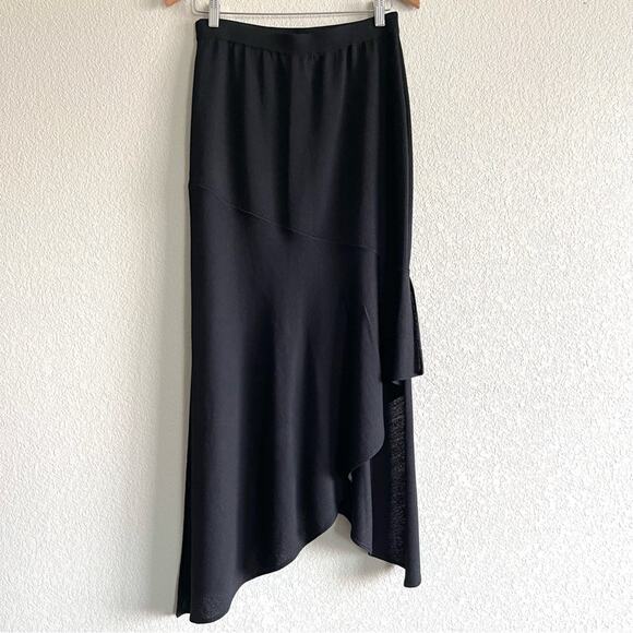 St. John Evening Black Asymmetrical Knit Skirt - Picture 6 of 7